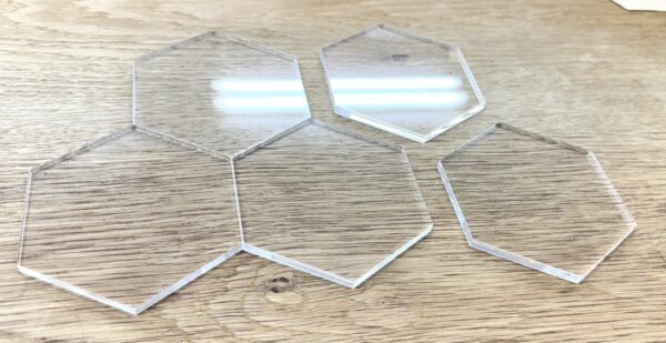 無地（透明六角形）　No.288　直径１０ｃｍ×厚さ５ｍｍ - 画像 (2)