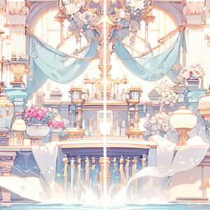 アクリル背景ボード《AIシリーズ》（Fairy Court／妖精の宮廷 02）　No.87