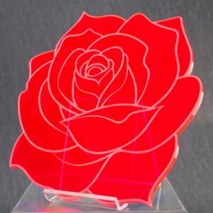 薔薇：大（蛍光レッド） No.1　　直径約１５ｃｍ×厚さ５ｍｍ