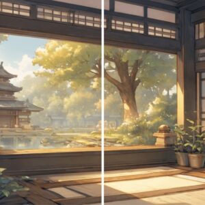 アクリル背景ボード《AIシリーズ》（The Quite Hour in the Fer East 03／極東の静かなひと時　03）　No.36