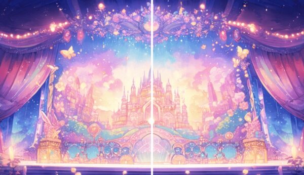 アクリル背景ボード《AIシリーズ》（Sparkles, Sprinkles, Starlight 01／きらめきと、ときめきと星のひかり　01）　No.43