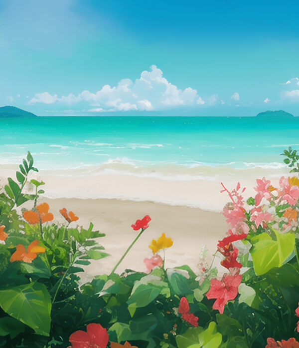 アクリル背景ボード《AIシリーズ》（Azure Coastline／碧の海岸線 02）　No.94