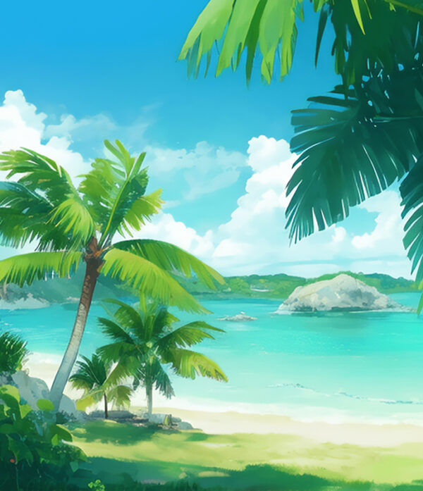 アクリル背景ボード《AIシリーズ》（Azure Coastline／碧の海岸線 03）　No.95