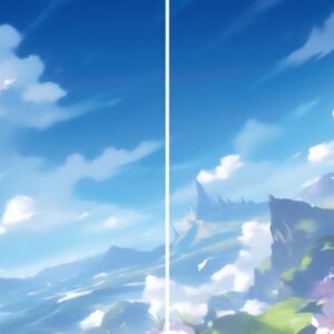 アクリル背景ボード《AIシリーズ》（Unto the Morrow's Sky／明日の空に向かって）　No.55