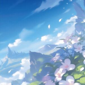 アクリル背景ボード《AIシリーズ》（Unto the Morrow's Sky／明日の空に向かって　02（1枚））　No.57