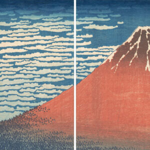 アクリル背景ボード（Fine Wind, Clear Morning (Gaifū kaisei)／赤富士）　No.104