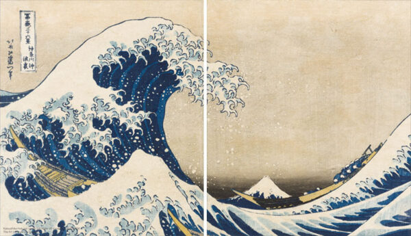 アクリル背景ボード（The Great Wave off Kanagawa／神奈川沖浪裏）　No.106