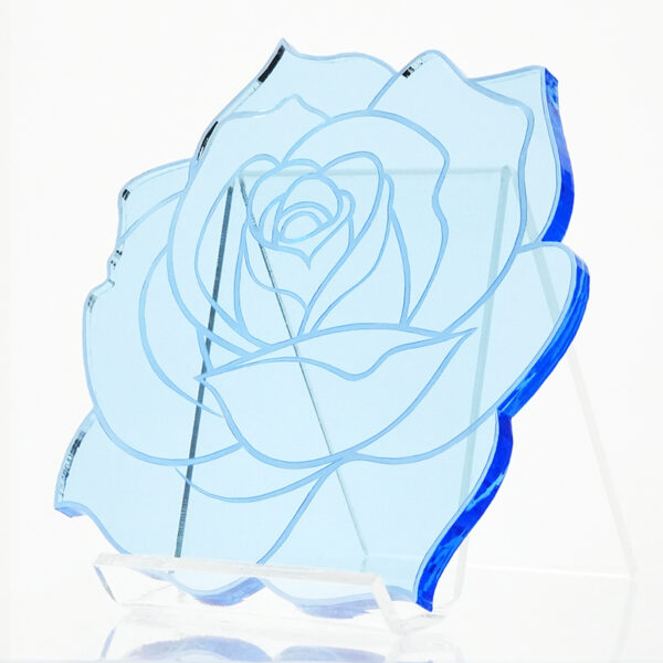薔薇：小（ライトブルー）　No.14　直径約１０ｃｍ×厚さ５ｍｍ　　