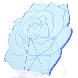 薔薇：大（ライトブルー）　No.16　直径約１5ｃｍ×厚さ５ｍｍ