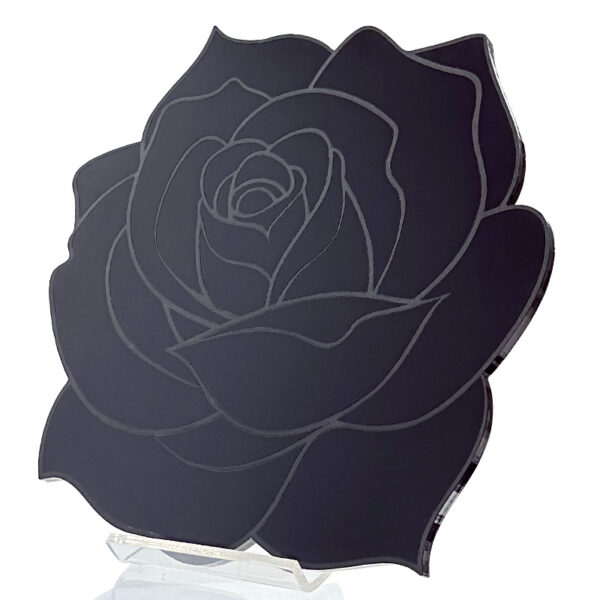薔薇（ブラック） No.25　　直径約１５ｃｍ×厚さ５ｍｍ